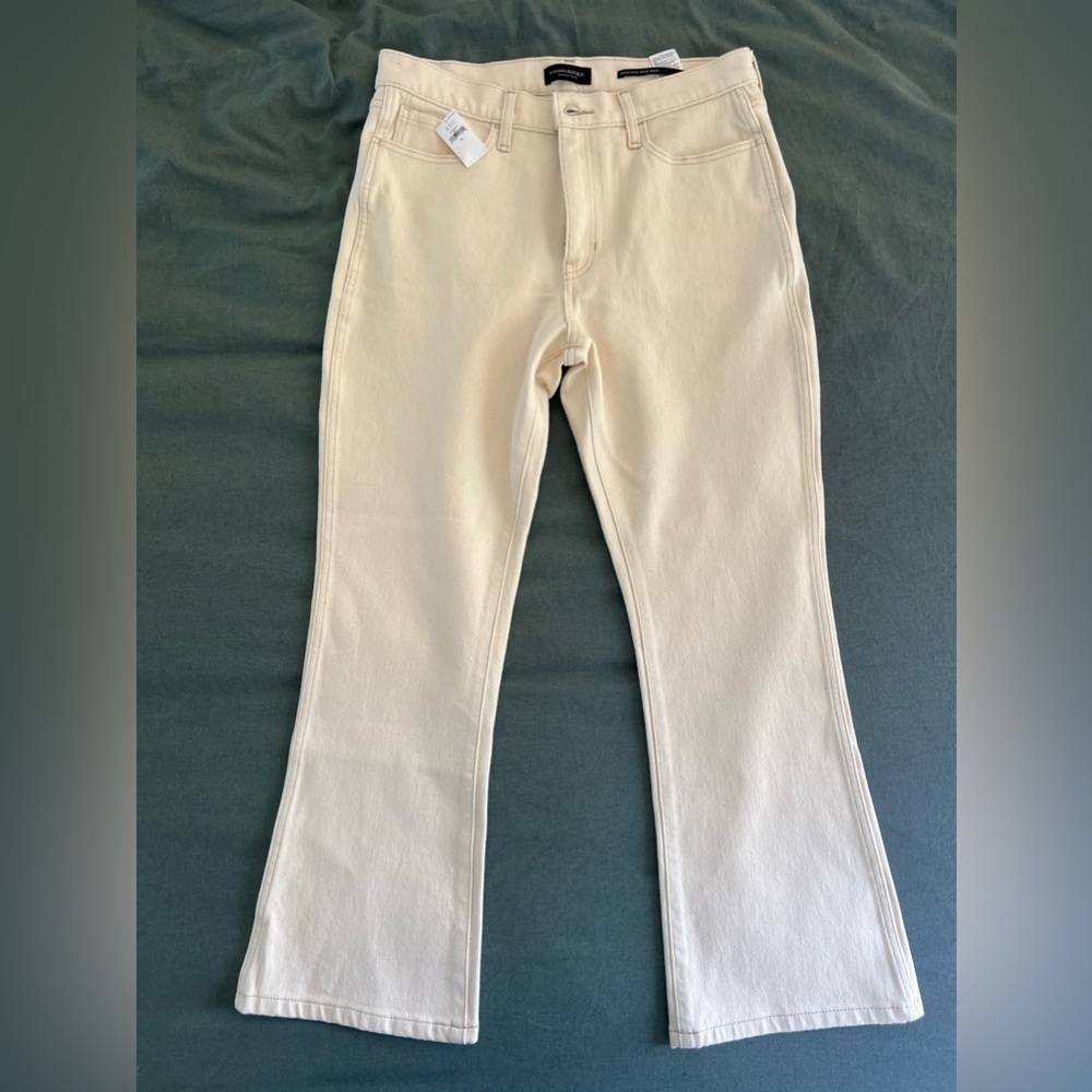 Banana Republic Cream Boot Cut Jeans